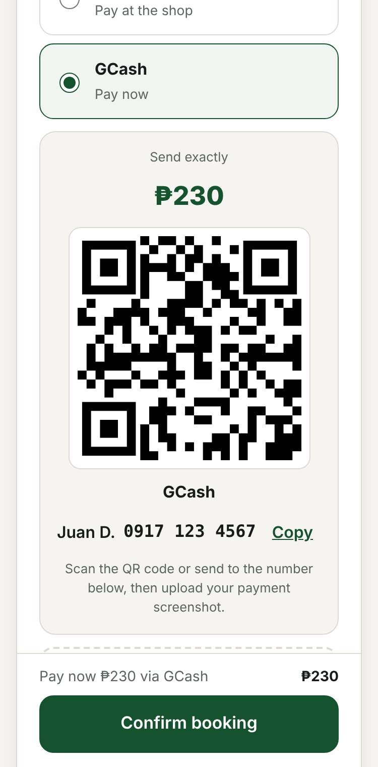 Paying with a GCash QR code
